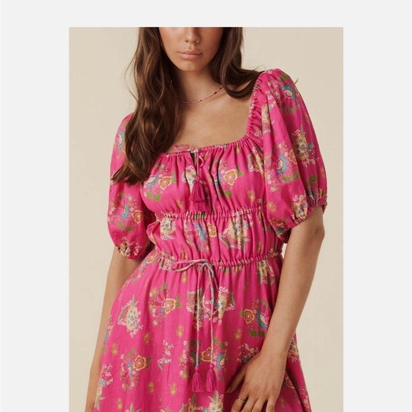 SPELL & The Gypsy Solstice Linen Midi Dress - Picture 5 of 10